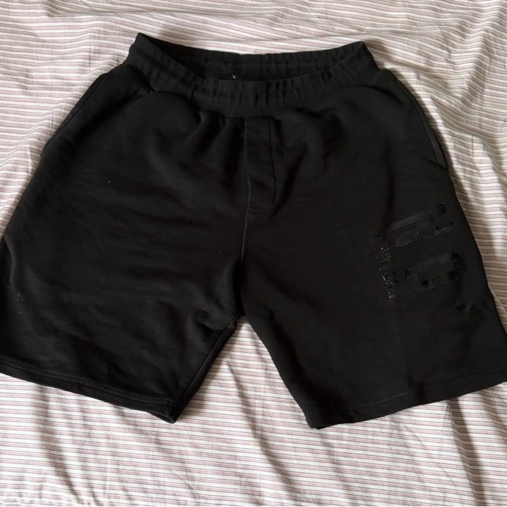 DSQUARED2 Black Athletic Knit Shorts with Subtle Logo